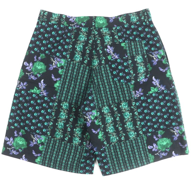  DIOR Homme 293c170a5680 100% Cotton Floral Print Half-pants Black Green 48