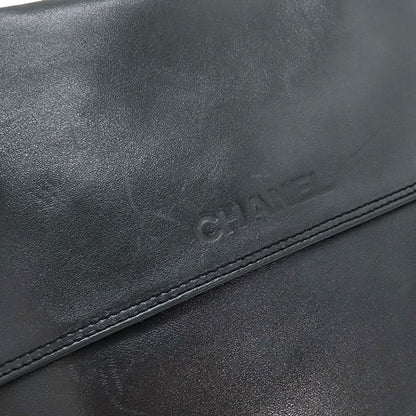 Chanel Shoulder Bag Logo Sakosh Leather Black 59***** [storage Bag