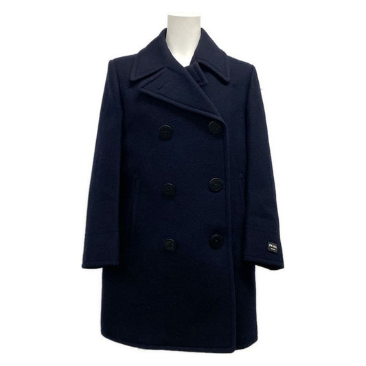 Prada Peacoat 38 S Dark Navy Long Sleeve Autumn Winter Wool Jacket