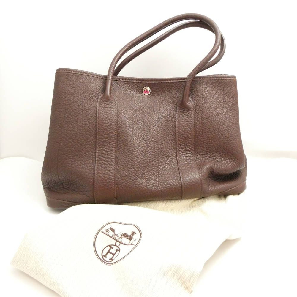 Hermes Garden Party PM Handbag Leather Tote