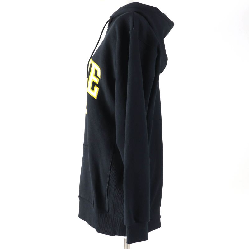 Celine 24SS 2y70f6700q 100% Cotton Cracked Cotton Fleece Oversized Hoodie Black