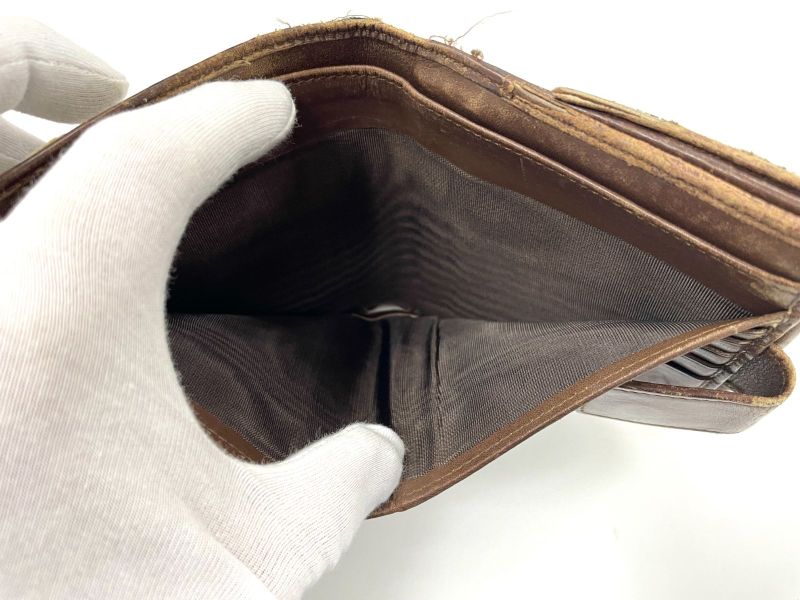 Gucci GG Canvas Leather Compact Wallet Double Fold Wallet Double Hook 05504