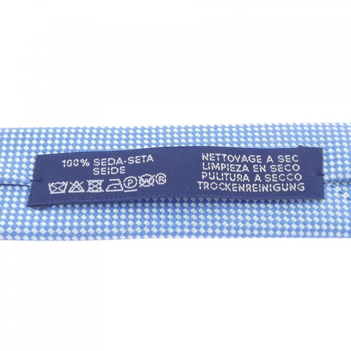 Hermes Necktie Tie Ties Blue — view 3