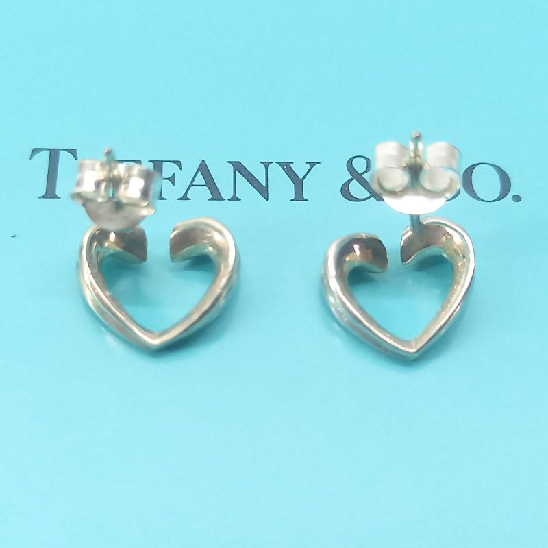Paloma Picasso Tenderness Heart Earrings 925 Silver Tiffany &co