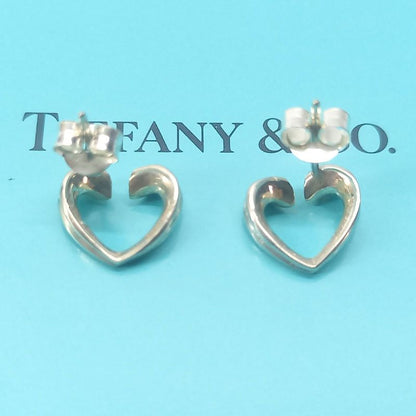 Paloma Picasso Tenderness Heart Earrings 925 Silver Tiffany &co