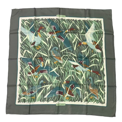 Hermes Scarf Carre 90 Cols Verts Silk Green