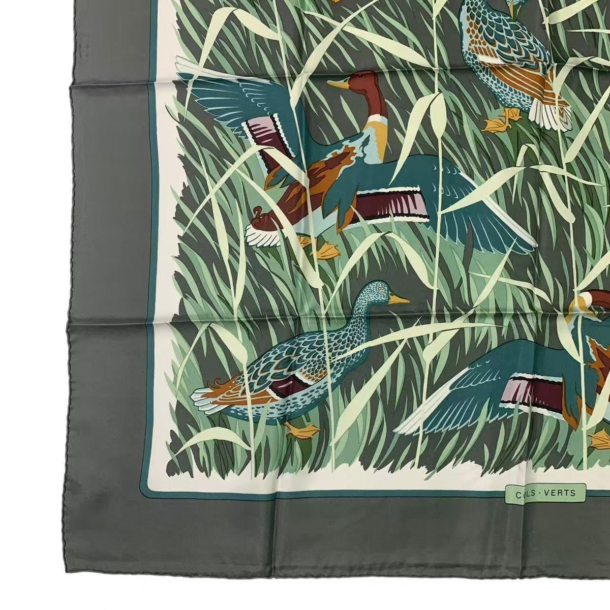 Hermes Scarf Carre 90 Cols Verts Silk Green — view 4