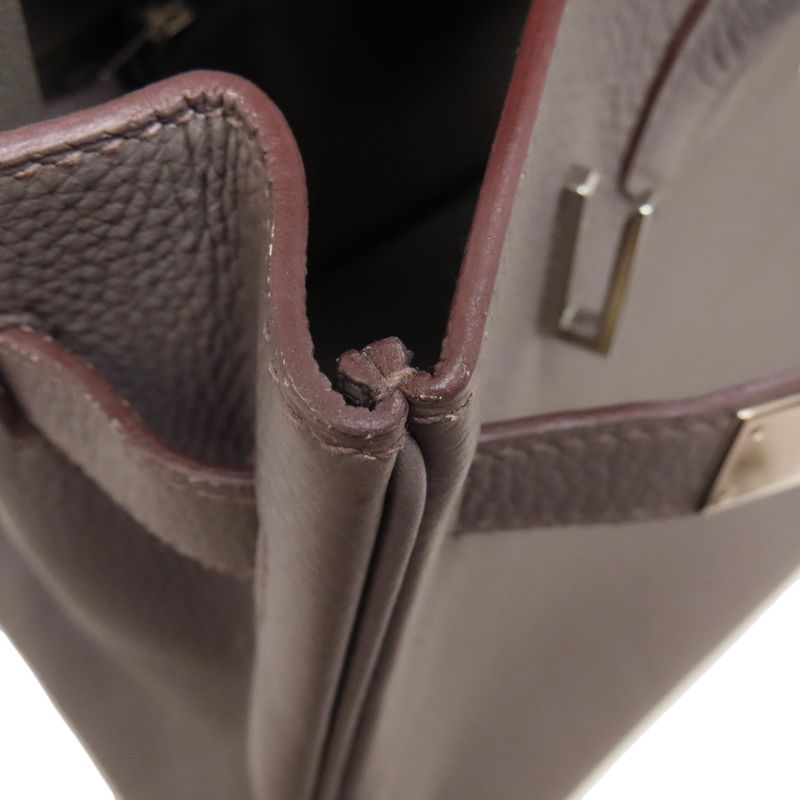 Hermes Birkin 30 Etan Silver Hardware Handbag Taurillon Women