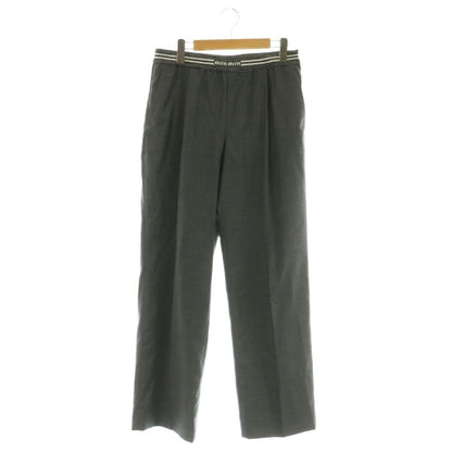 Miu Miu Waist Logo Virgin Louis e Pants Straight 36 Gray