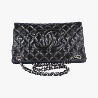 CHANEL  Matelasse Coco Mark GST Navy Patent A6573417188712