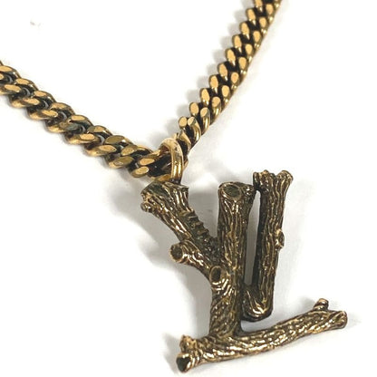 Louis Vuitton Necklace Pendant Wood Mp2780 Metal