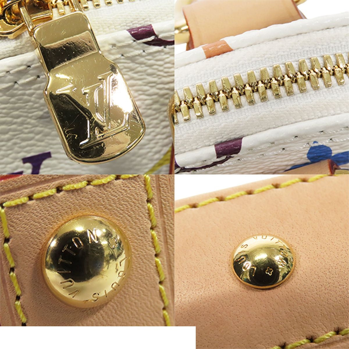 Louis Vuitton LV Takashi Murakami Alma BB White Multicolor Monogram 2-Way — view 8