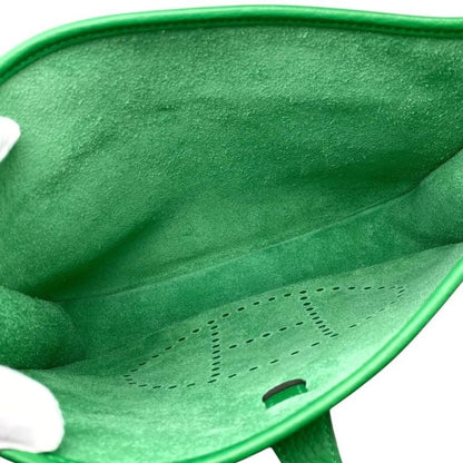 Hermes Shoulder Bag Evelyn PM Evelyn W Engraved Taurillon Clemence Vert Yucca