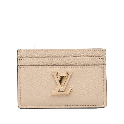 Louis Vuitton Card Holder Capucines Gale Beige Leather
