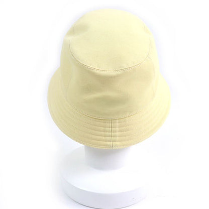 Hermes Calvi 100% Cotton Serie Hardware Bucket Hat Yellow 57 Made In France