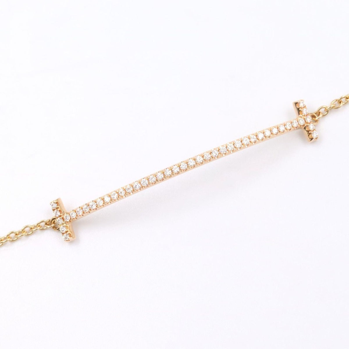 Tiffany & Co Bracelet T Smile Diamond Wrist 18K Pink Gold — view 7