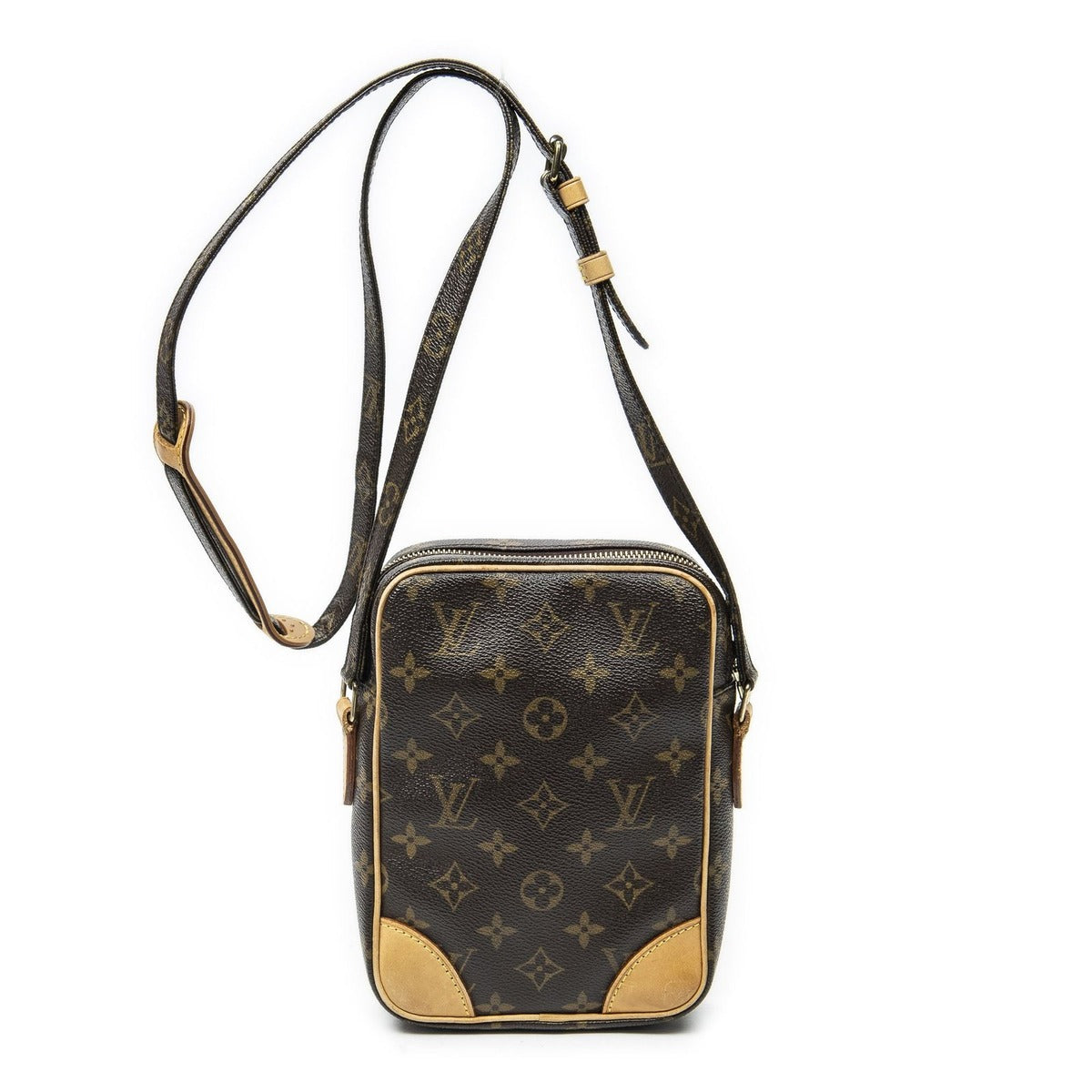 Louis Vuitton Danube Brown Monogram Canvas Shoulder Bag — view 5