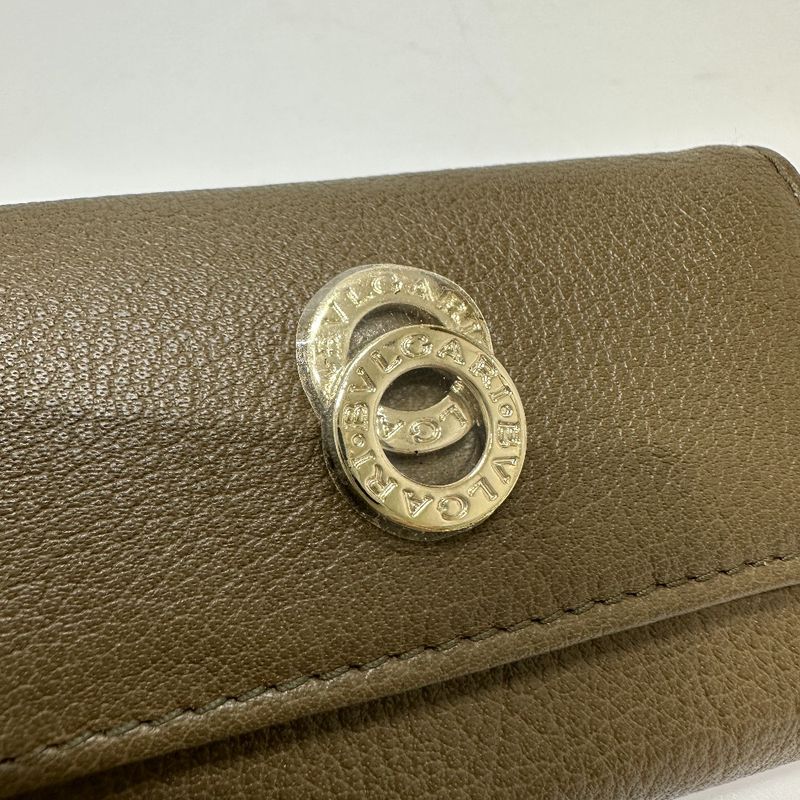 Bvlgari Bulgari Key Case Double Ring 6-ring Leather Brown