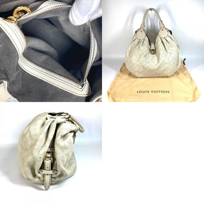 Louis Vuitton Shoulder Bag XL M95548 Monogram Mahina Leather Gris Beige