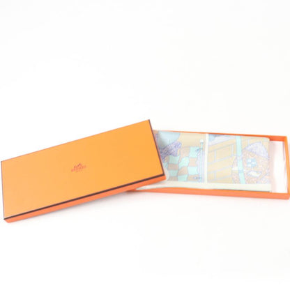 Hermes 25SS Gavroche Lady Gault Silk Veil Amand White Beige Scarf With Box Made