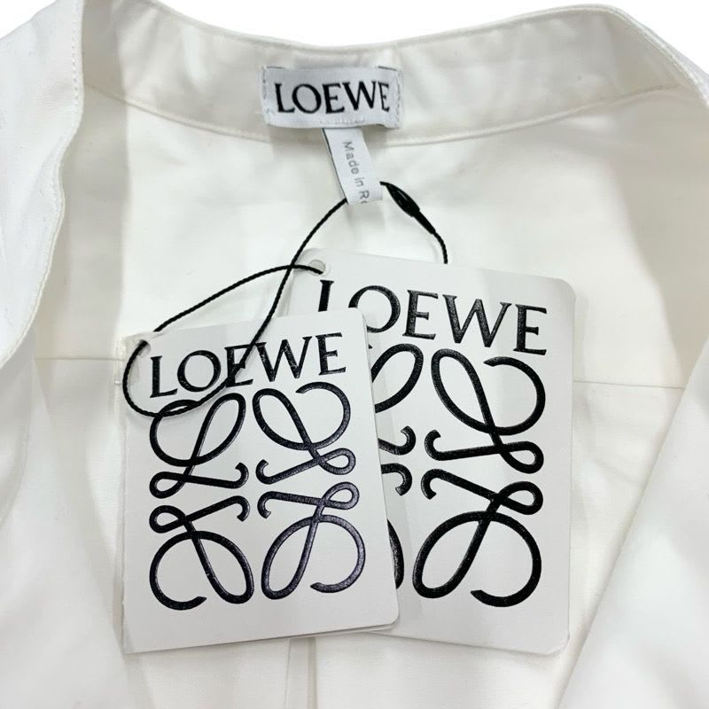 Loewe Dress Cotton White Shirt Sleeveless