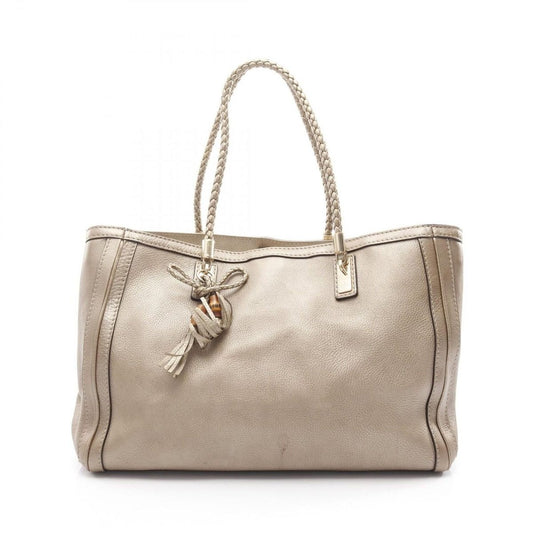 Gucci Tote Bella Bamboo Gold Leather
