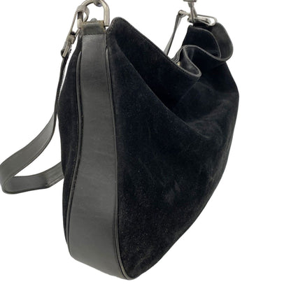 Gucci Handbag Suede Black Silver 2-Way — view 2