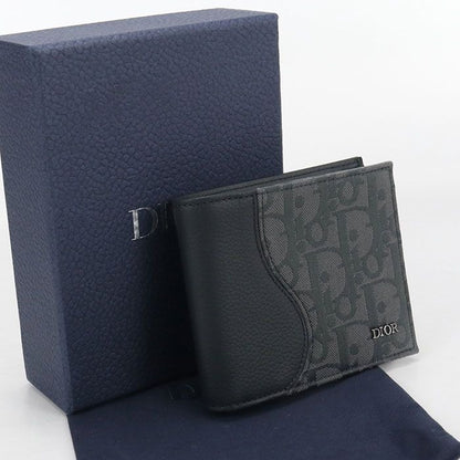 Dior Saddle Bifold Wallet Cotton