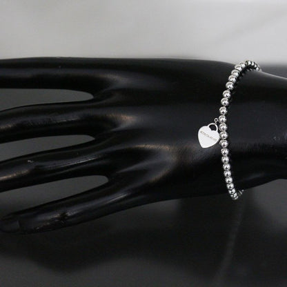 Tiffany & Co Heart Ball Chain Bracelet AG 925 E1696