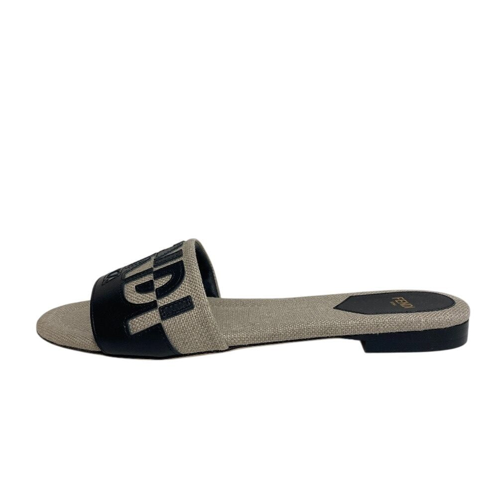 Fendi Slide Sandals Black