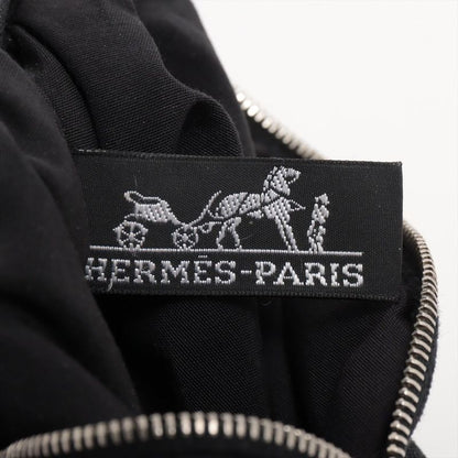 Hermes Bolide Pouch 15 Canvas Pouch Black Made In France