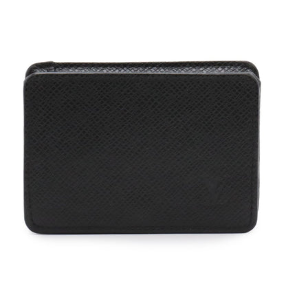 Louis Vuitton Taiga Coin Purse Square Leather Ardoise Black