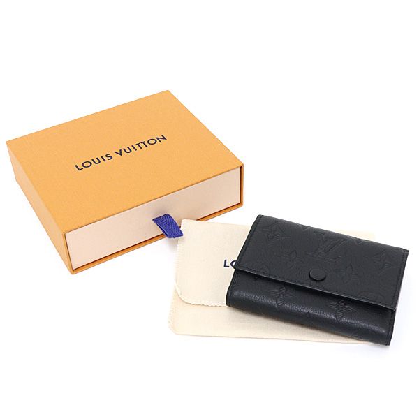 Louis Vuitton Victor Wallet Monogram Shadow Leather Black M12635 Trifold