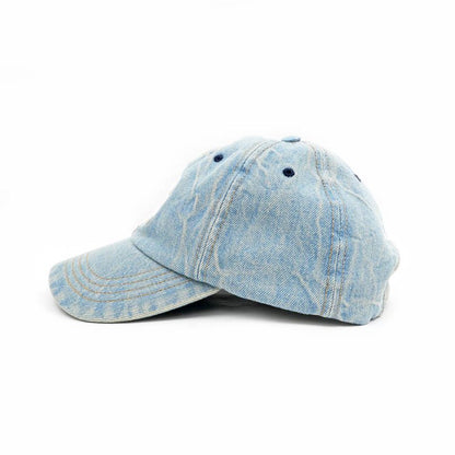 Celine Baseball Cap Triomphe Denim S Size Light Blue Apparel Hat Cap