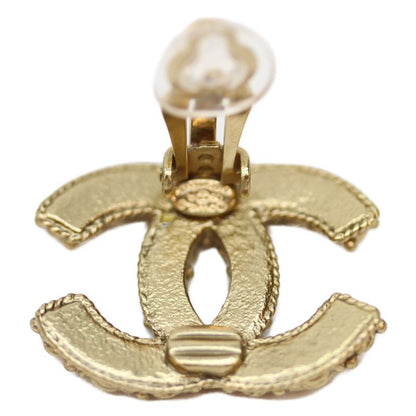 Chanel 06A GP Coco Mark Brown Stone Earrings