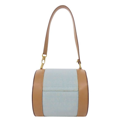 Bvlgari Bulgari Drum Bag Logomania Handbag Canvas Leather Women