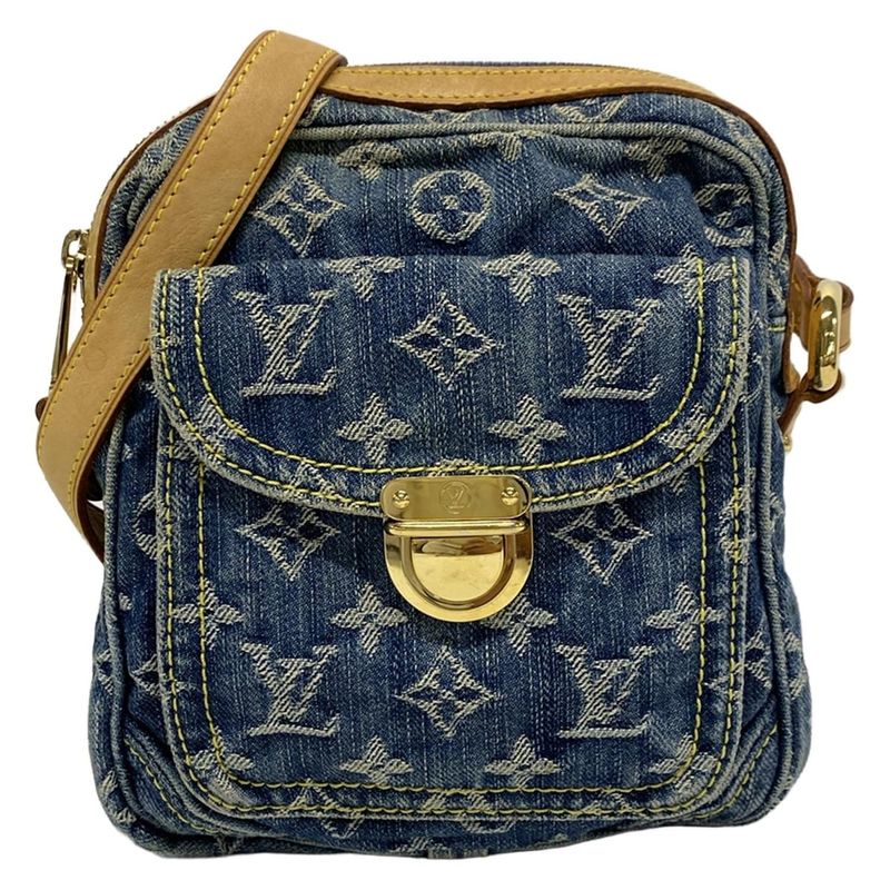 Louis Vuitton Shoulder Bag Monogram Denim Camera Bag M95348 Blue