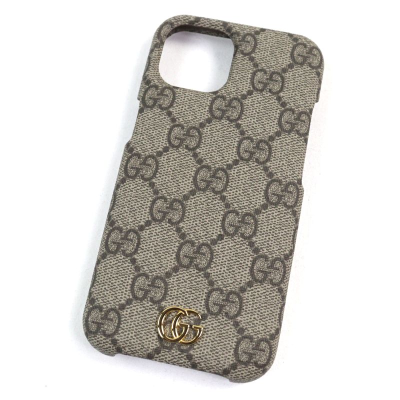 Gucci 763787 GG Supreme Canvas Current Ophidia GG Logo Iphone 15 Case Beige
