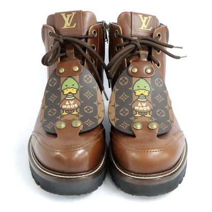 Louis Vuitton NIGO Aubergine Frain Ankle Boots 6 1 2 Equivalent To