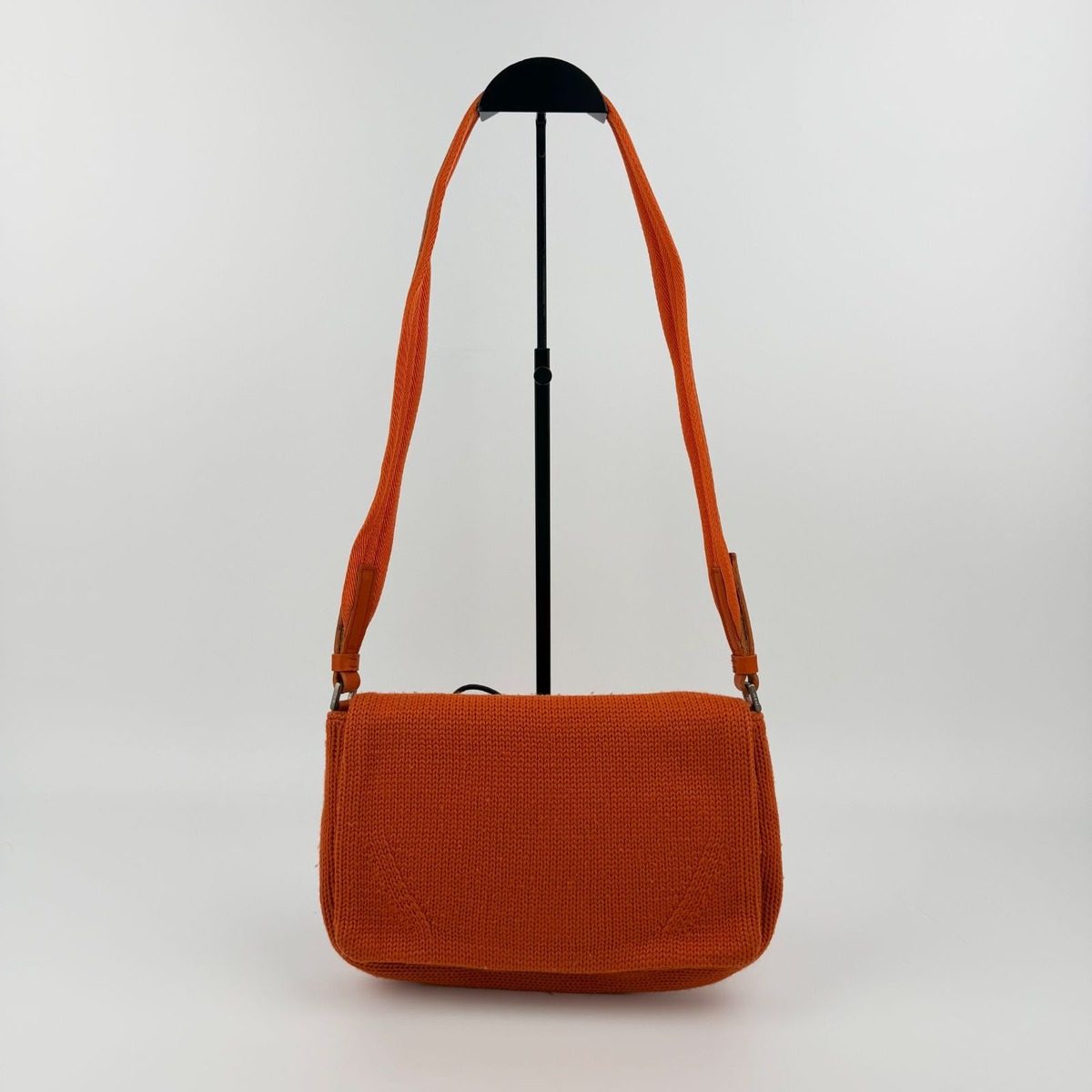 Prada Shoulder Bag Orange Knit Vintage