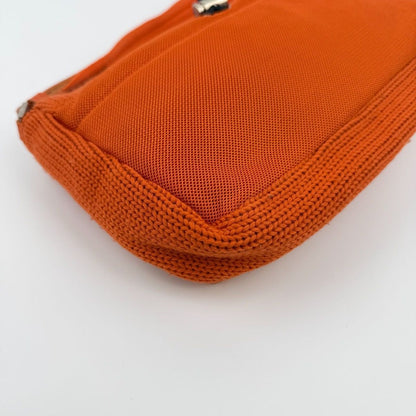 Prada Shoulder Bag Orange Knit Vintage — view 12