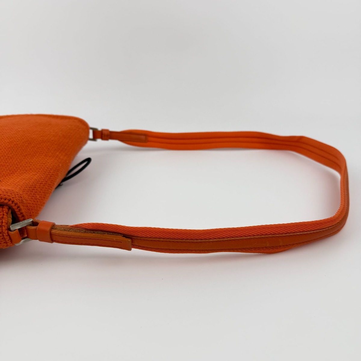 Prada Shoulder Bag Orange Knit Vintage — view 13