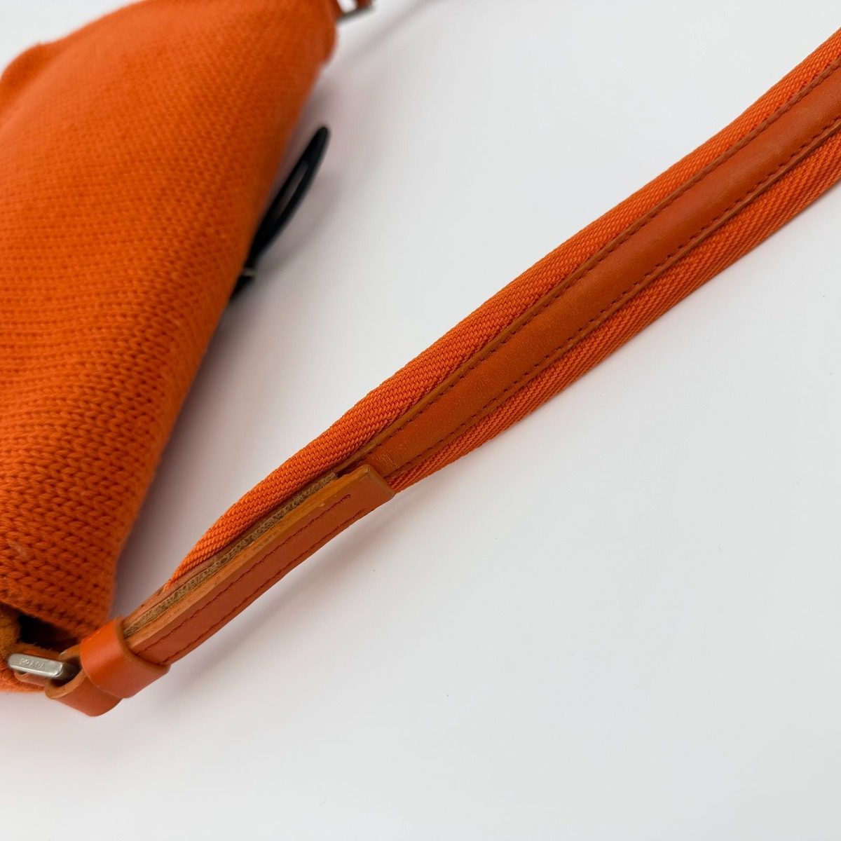 Prada Shoulder Bag Orange Knit Vintage — view 16