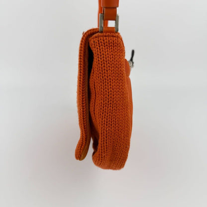Prada Shoulder Bag Orange Knit Vintage — view 5