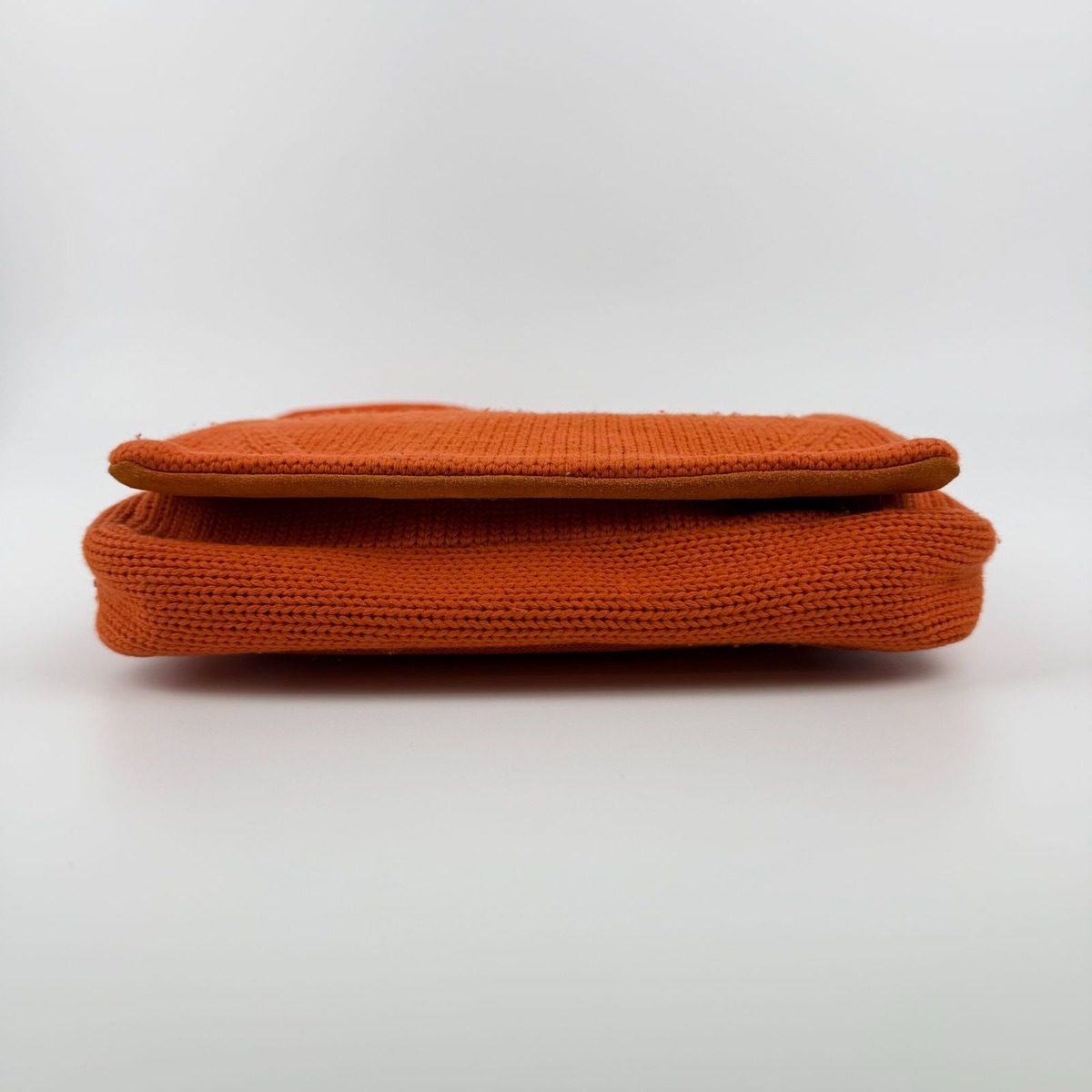 Prada Shoulder Bag Orange Knit Vintage — view 8