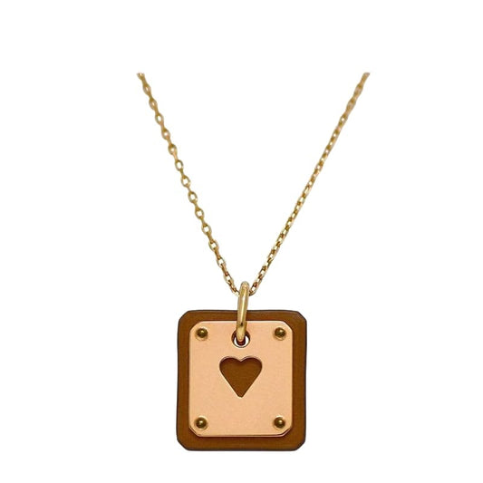 Hermes Necklace Asieur de Coeur PM Pink