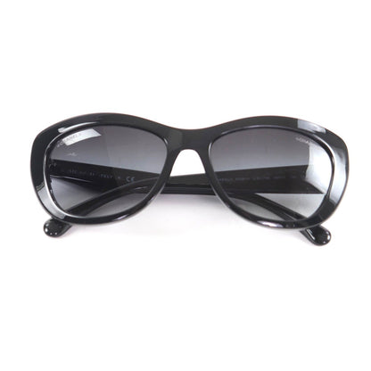 Chanel Logo Faux Pearl Sunglasses Eyewear Black