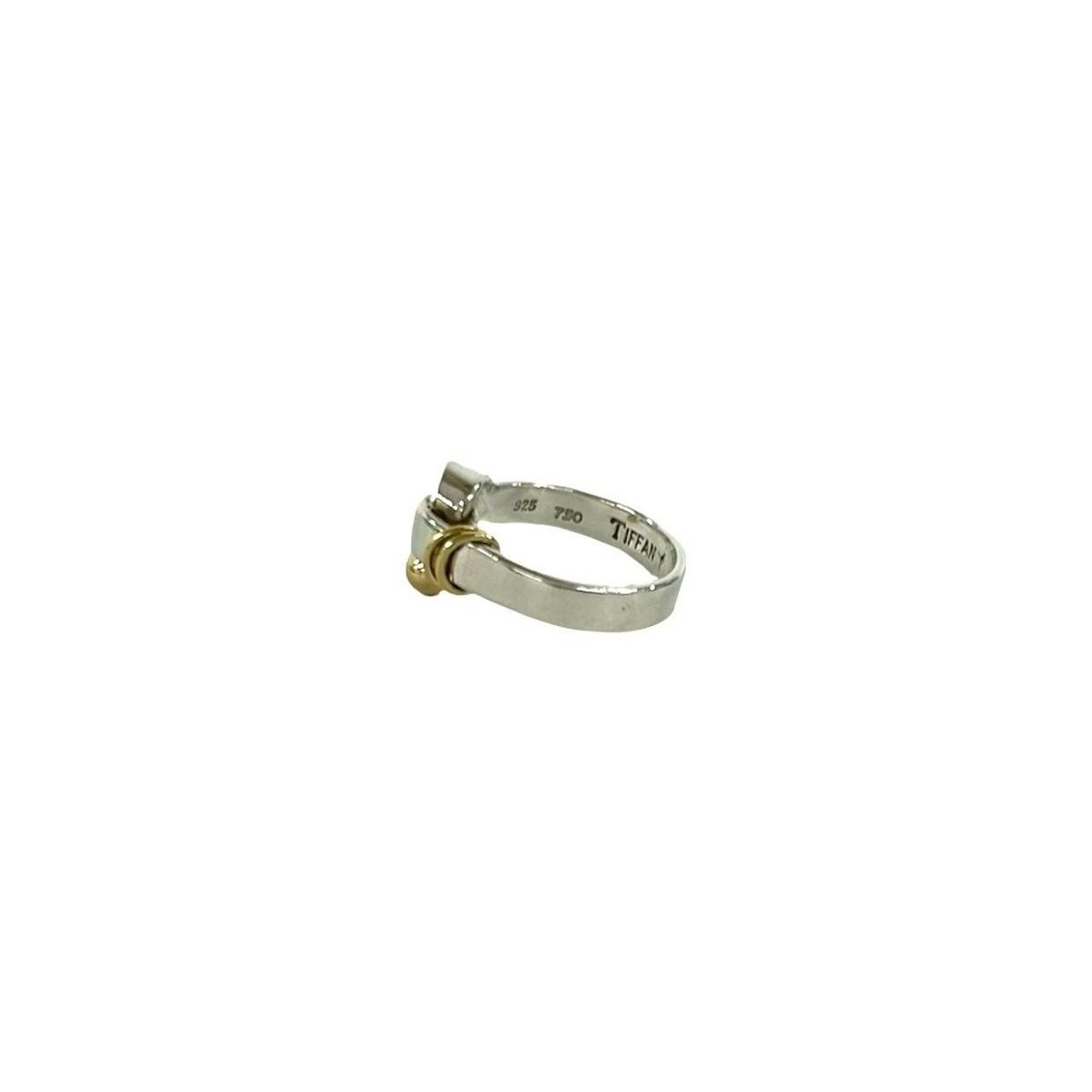 Tiffany & Co Love Knot Ring Hook Eye 18k Yellow Gold Silver — view 5