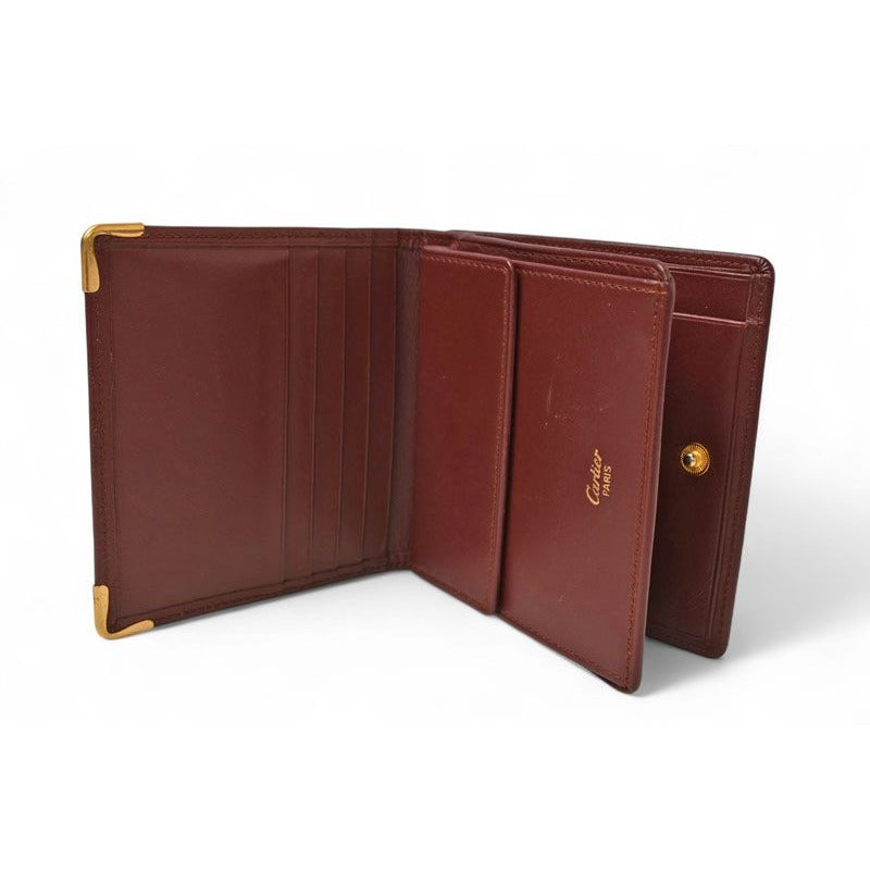Cartier Fold Wallet Vintage Mini Must de Cartier Bordeaux — view 13