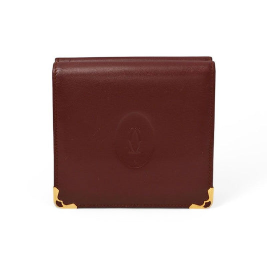 Cartier Fold Wallet Vintage Mini Must de Cartier Bordeaux